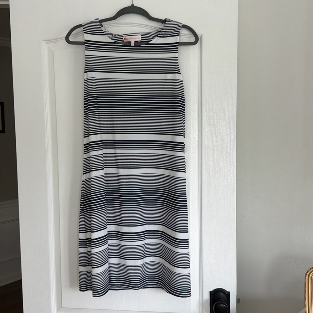 Jude connally L navy striped dress